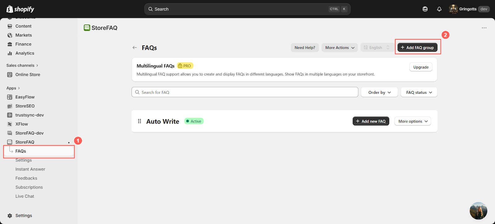 Step-01: Create FAQ Group & Write FAQs