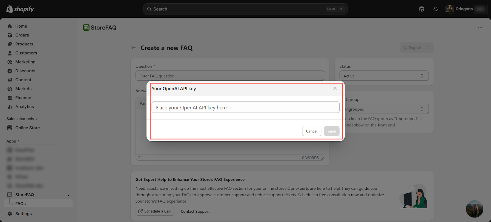 Step-02: Add Your API Key