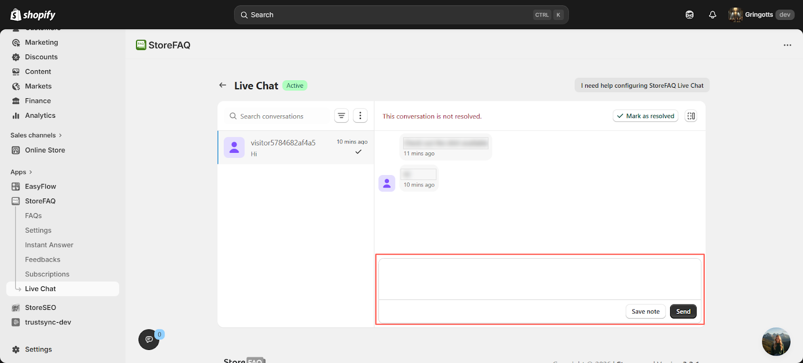 support agents can respond directly and help resolve customer issues efficiently