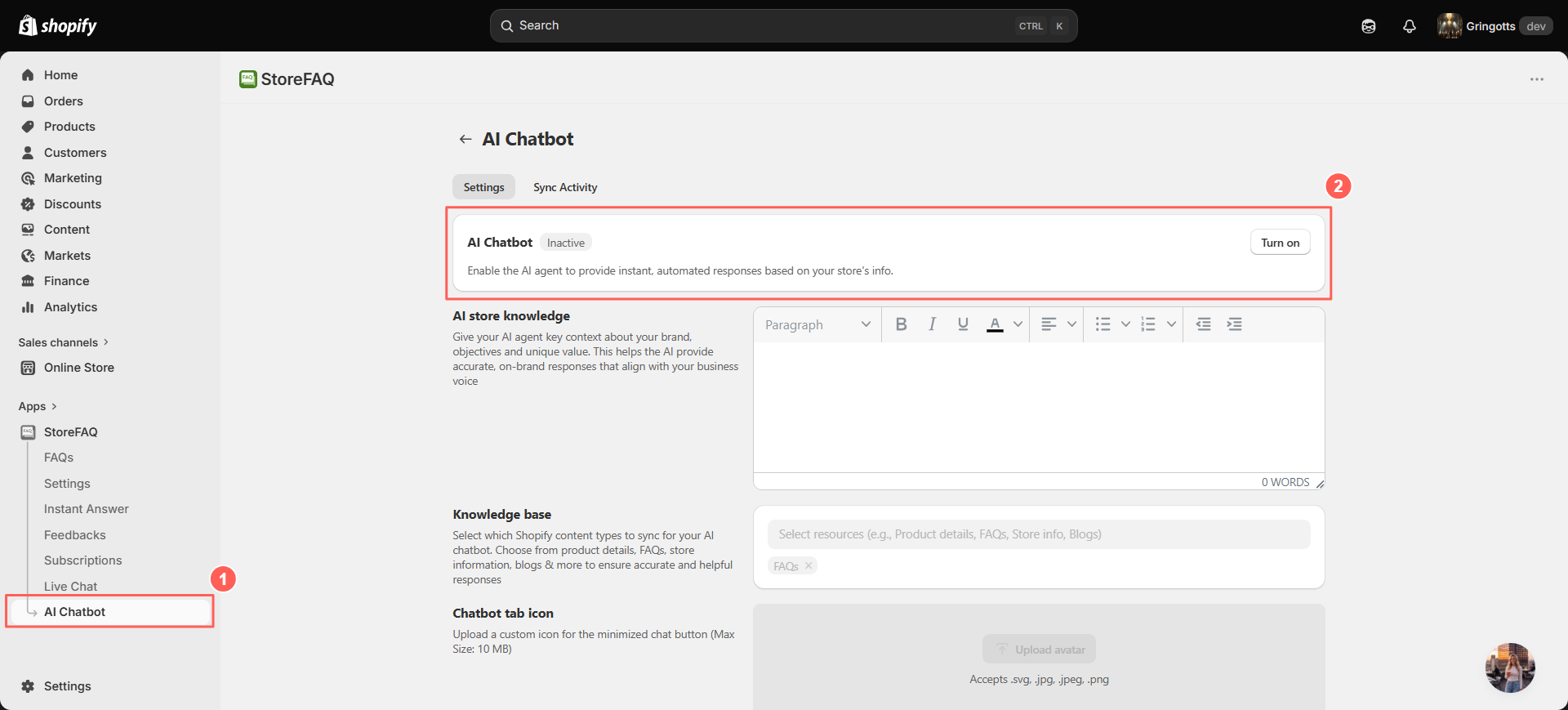 Enable AI Chatbot